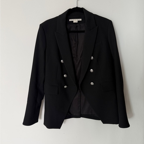 Veronica Beard Miller Dickey Jacket-  Black Blazer with Silver Buttons - Picture 10 of 17